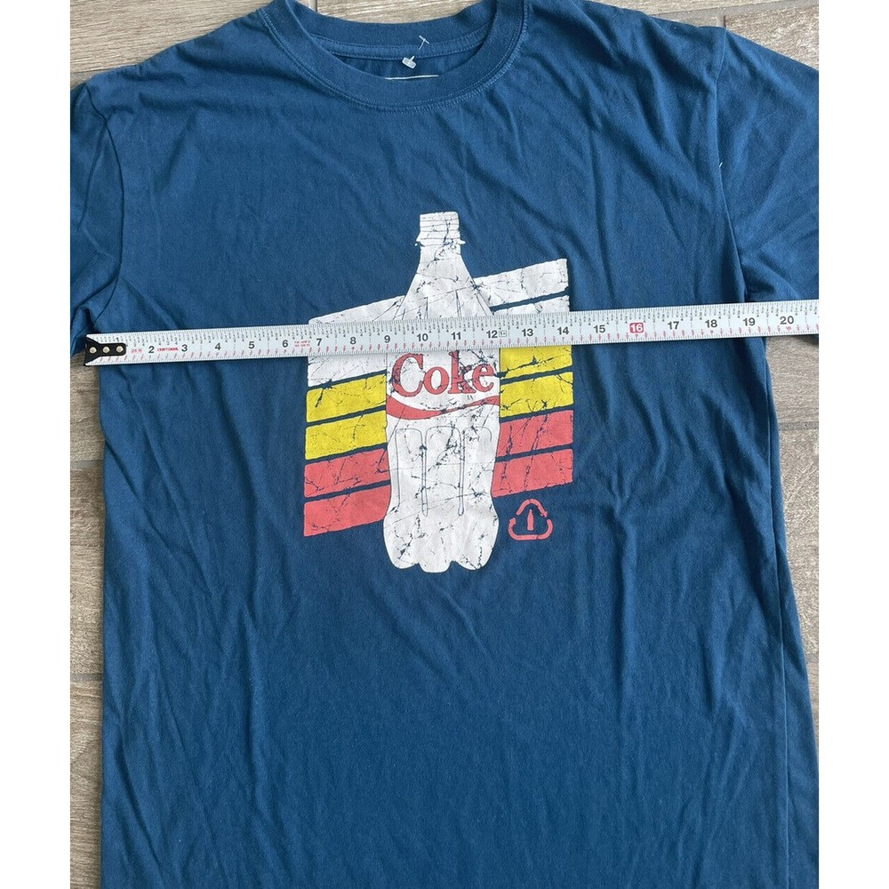 2013 Coca Cola Blue T Shirt Adult Size Medium Made From Recycled Bottles - Picture 5 of 5